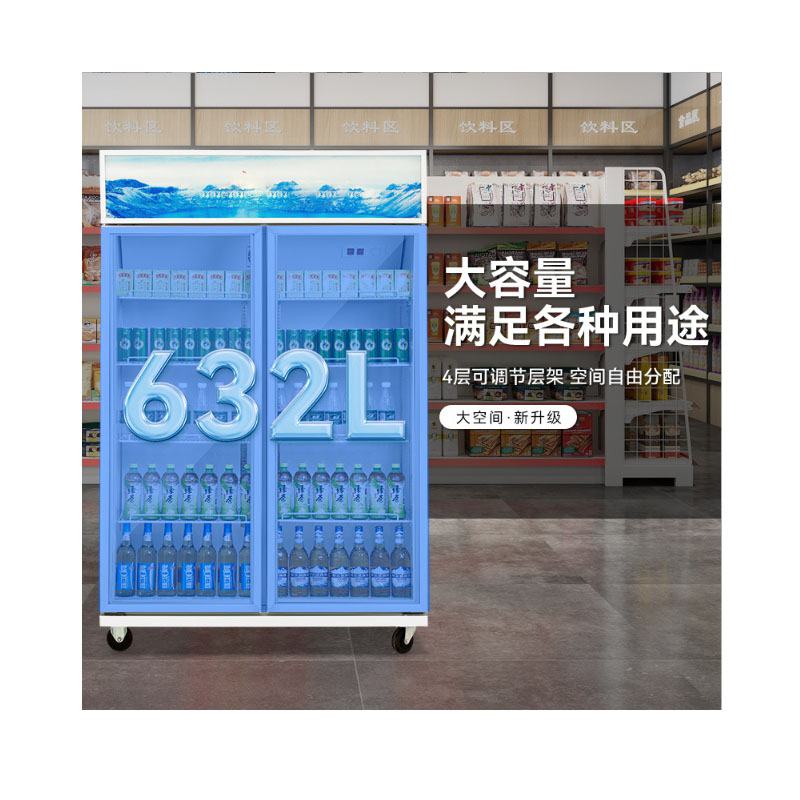 In-stock cold storage cabinets, refrigerated display cabinets, commercial ice cabinets, direct cooling, commercial beverage preservation cabinets, refrigerators, source factory Specification image