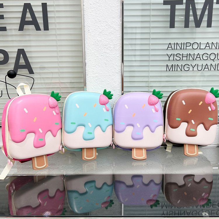 Children's ultra-light and fashionable backpack, kindergarten children's schoolbag, princess stylish ice cream, portable bag for going out Specification drawing