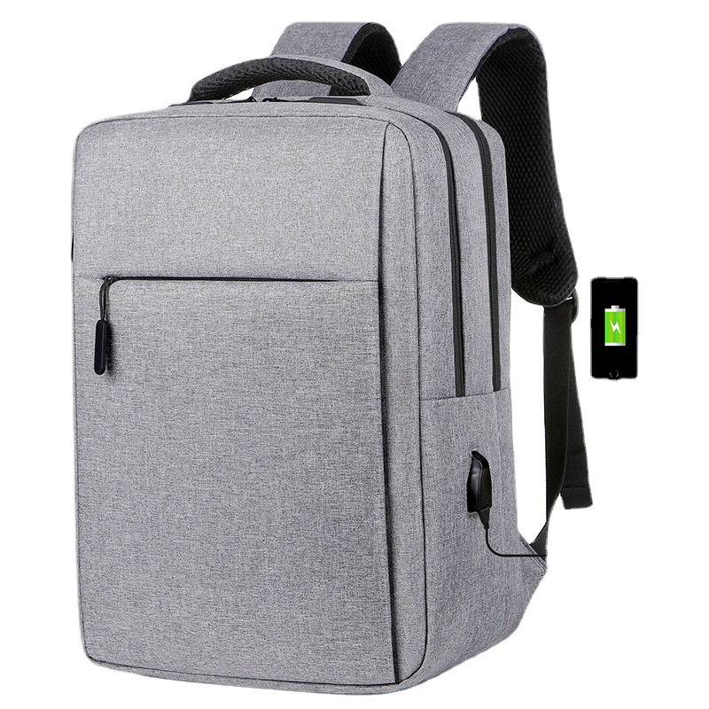 Factory wholesale of large-capacity double-shoulder computer bags, double-layer business commuting backpacks, college student school bags and gift backpacks Item Picture