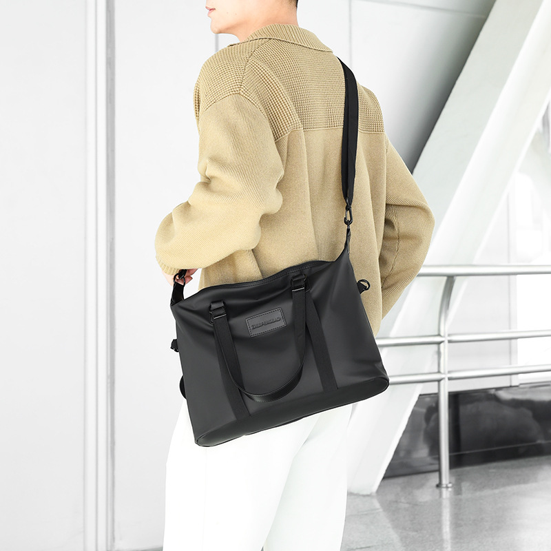 Cross-border men's briefcase, high-end handbag, large-capacity short-distance business trip bag, business single-shoulder luggage bag Specification drawing