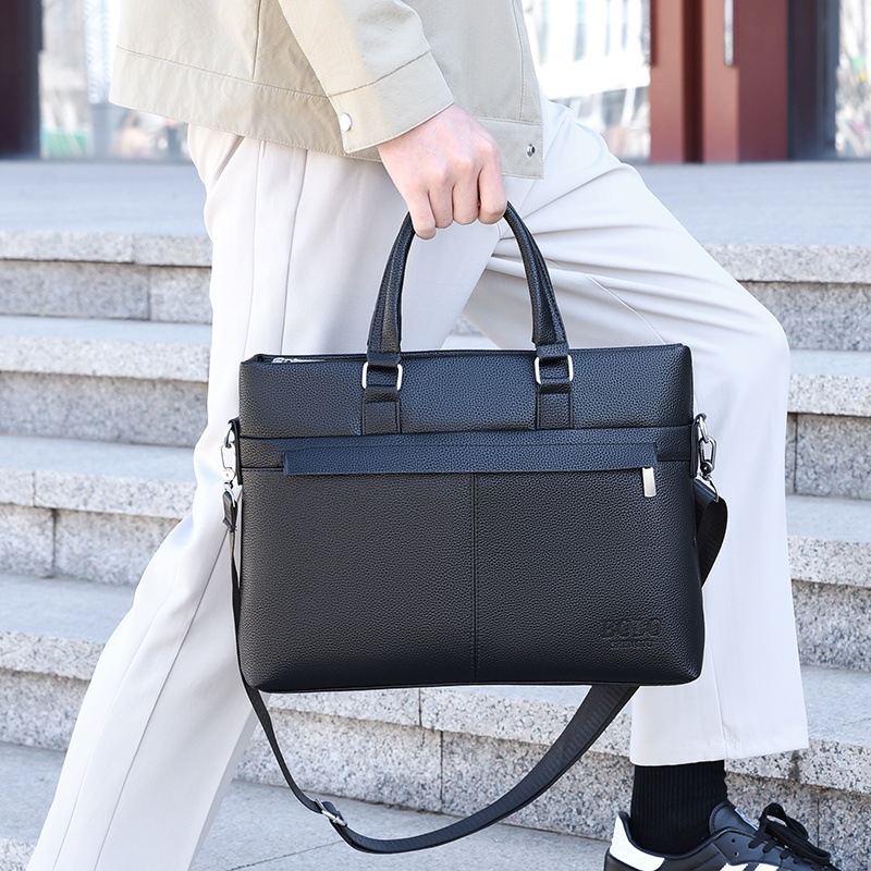 Amazon men's business trip handbag, business office computer bag, large-capacity casual and fashionable single-shoulder crossbody bag Specification drawing