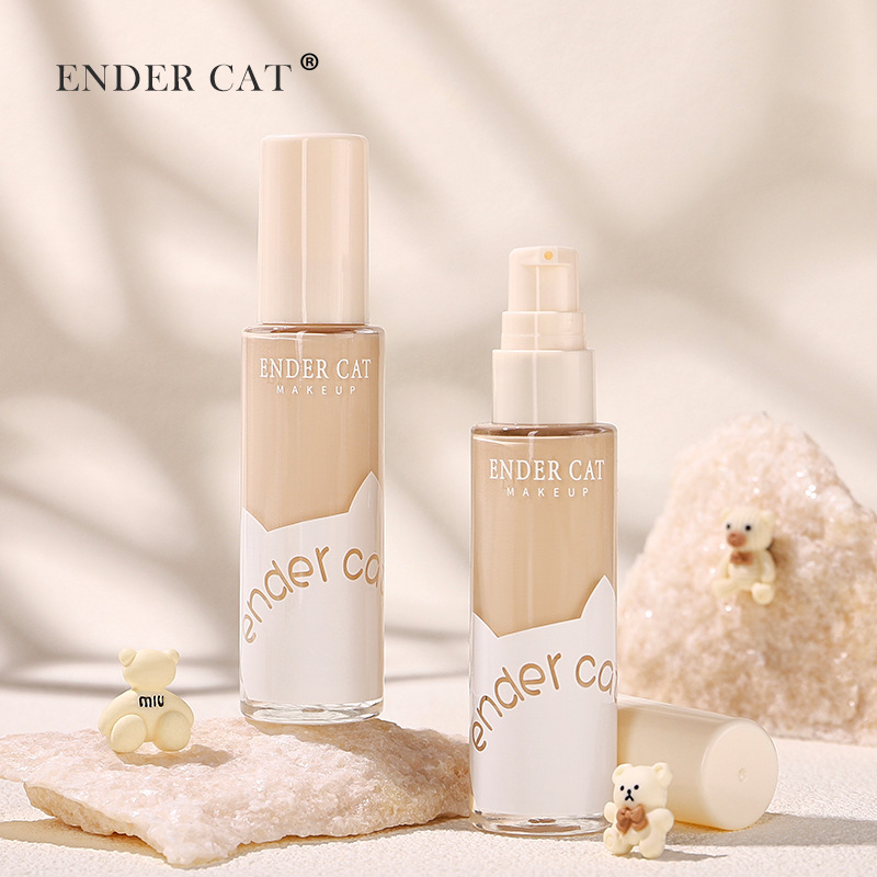 Ande Cat Extract Pure Beauty Long-lasting Foundation provides long-lasting coverage, naturally brightens and brightens skin tone, and is sweat-proof and lightweight full figure