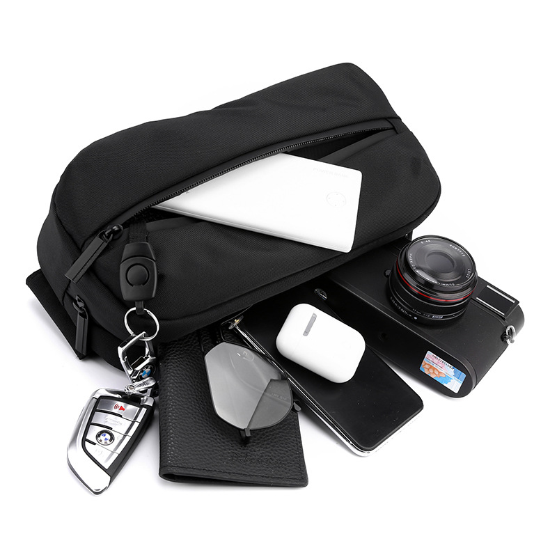 New casual chest bag, men's chest bag, trendy combination crossbody bag, single-shoulder bag, shoulder strap, fashionable sports crossbody bag, waist bag Item Picture