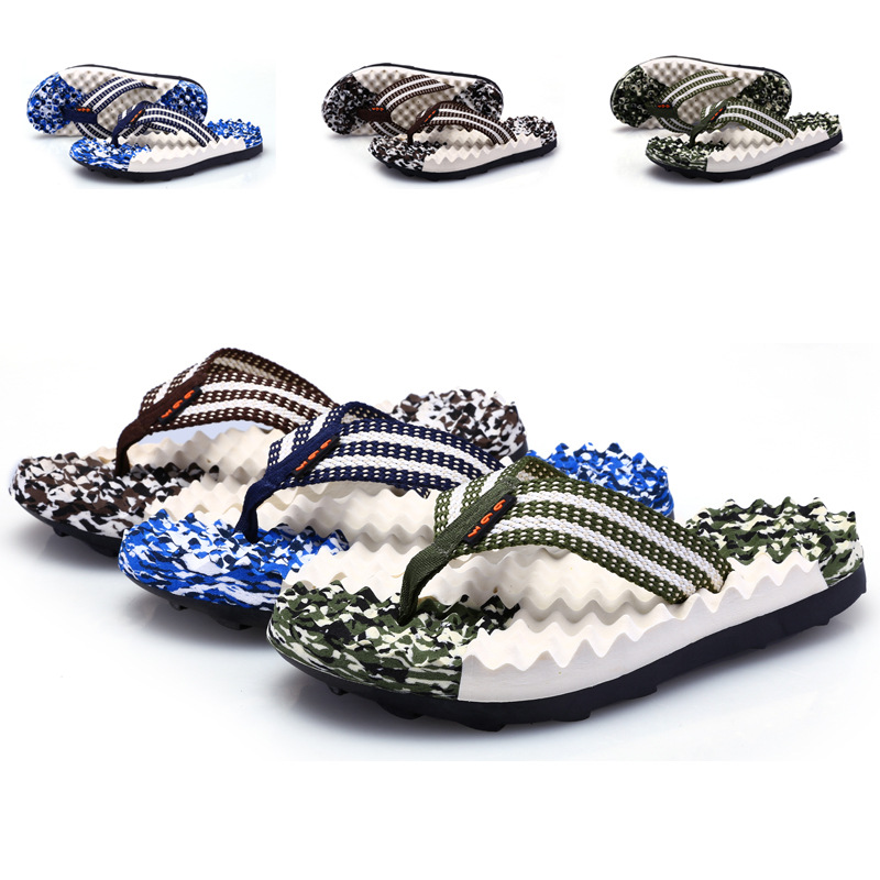 Custom-made men's flip-flops for summer outdoor use, thick-soled thick-soled outdoor beach cool slippers wholesale Item Picture