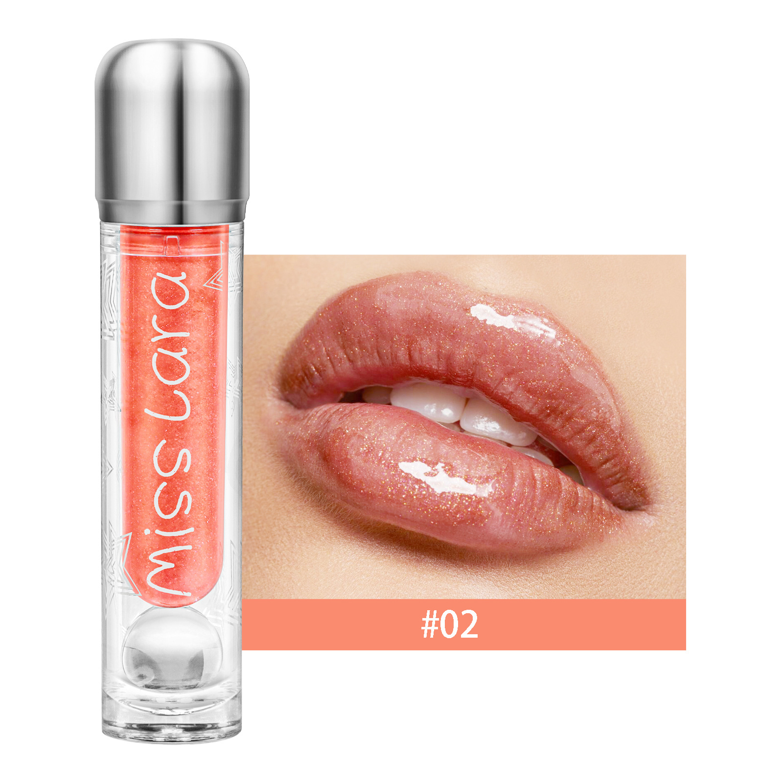 MISS Lara 6-color Glitter Lip Gloss with Mirror-like Water Glow Item Picture