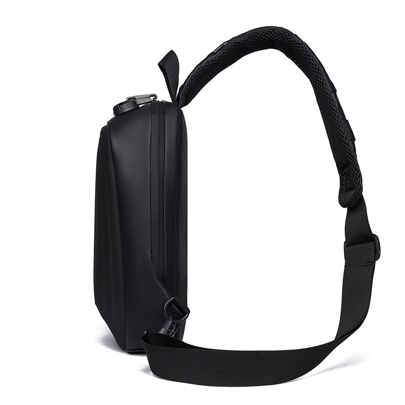 2024 Spring Sports chest backpacks, cross-border wholesale USB charging port bags, men's crossbody bags, fashionable single-shoulder bags Specification drawing