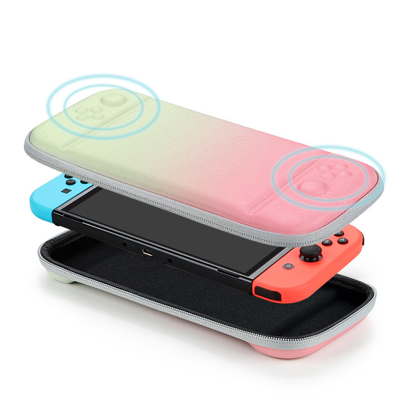 Nintendo switch game console storage case, anti-drop EVA hard shell protective case, double-layer game card accessory storage details Picture