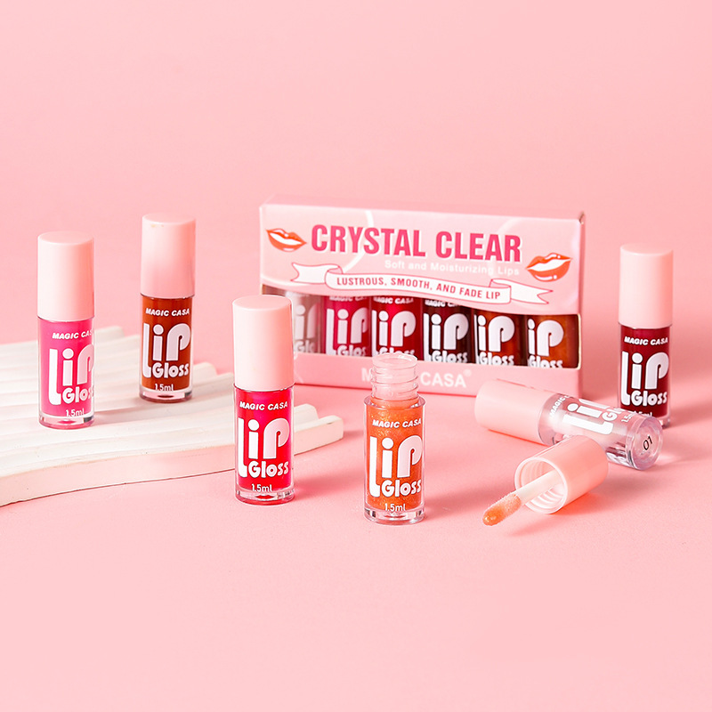 MAGIC CASA Cross-border Six-Piece Set of Water Light Jelly Lip Care Oil and Lip Lotion Specification drawing