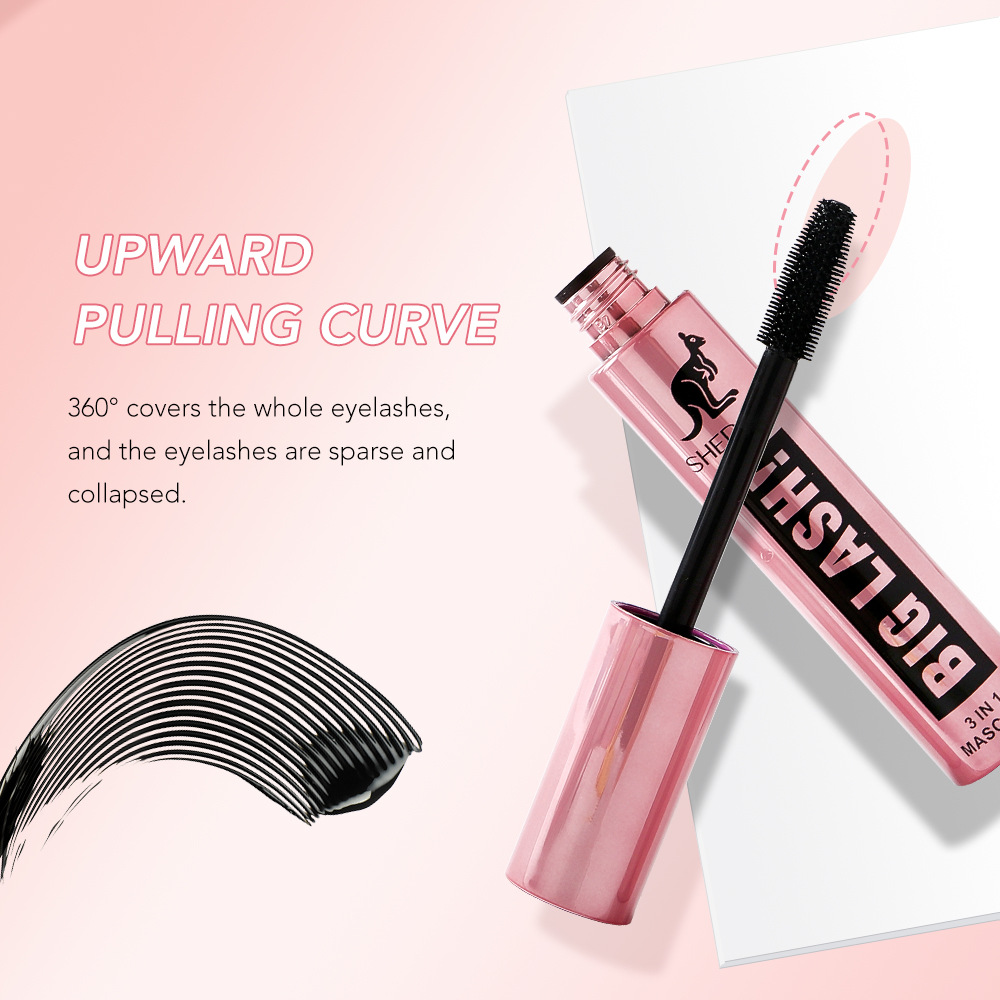 Cross-border SHEDOES Kangaroo Mascara: Waterproof, Thick, Long, Curling, Long-lasting, Big Eyes 4D Mascara Specification drawing