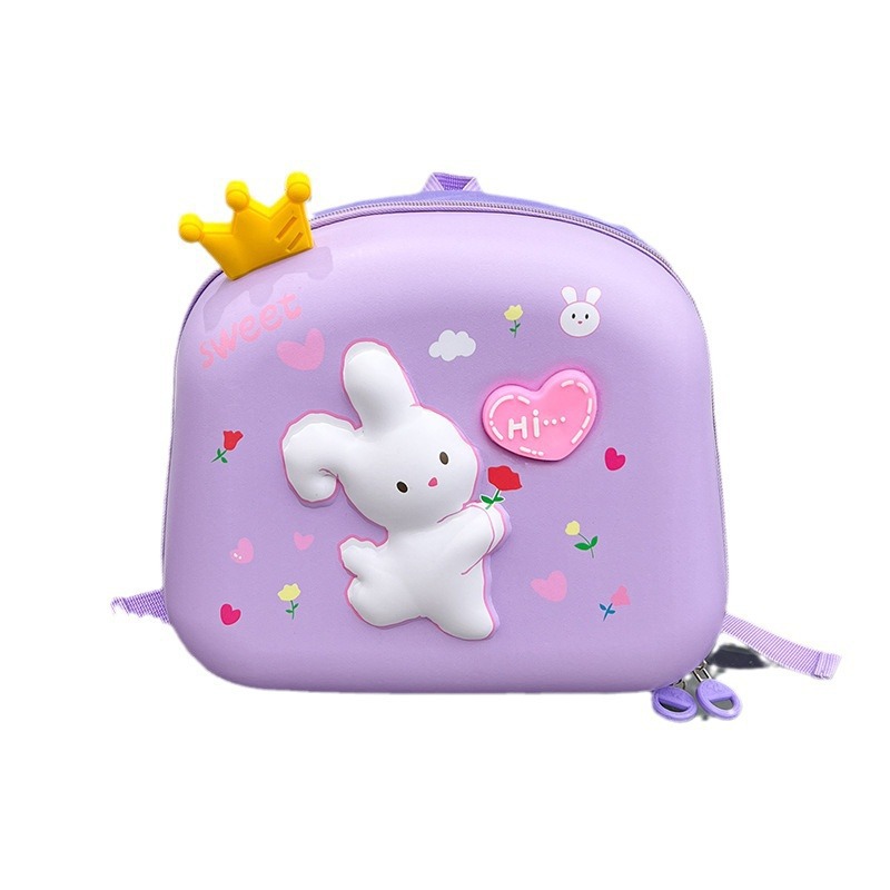 New style kindergarten children's schoolbags, cute cartoon eggshell backpacks for boys and girls, dinosaur backpacks with lights, for export Item Picture