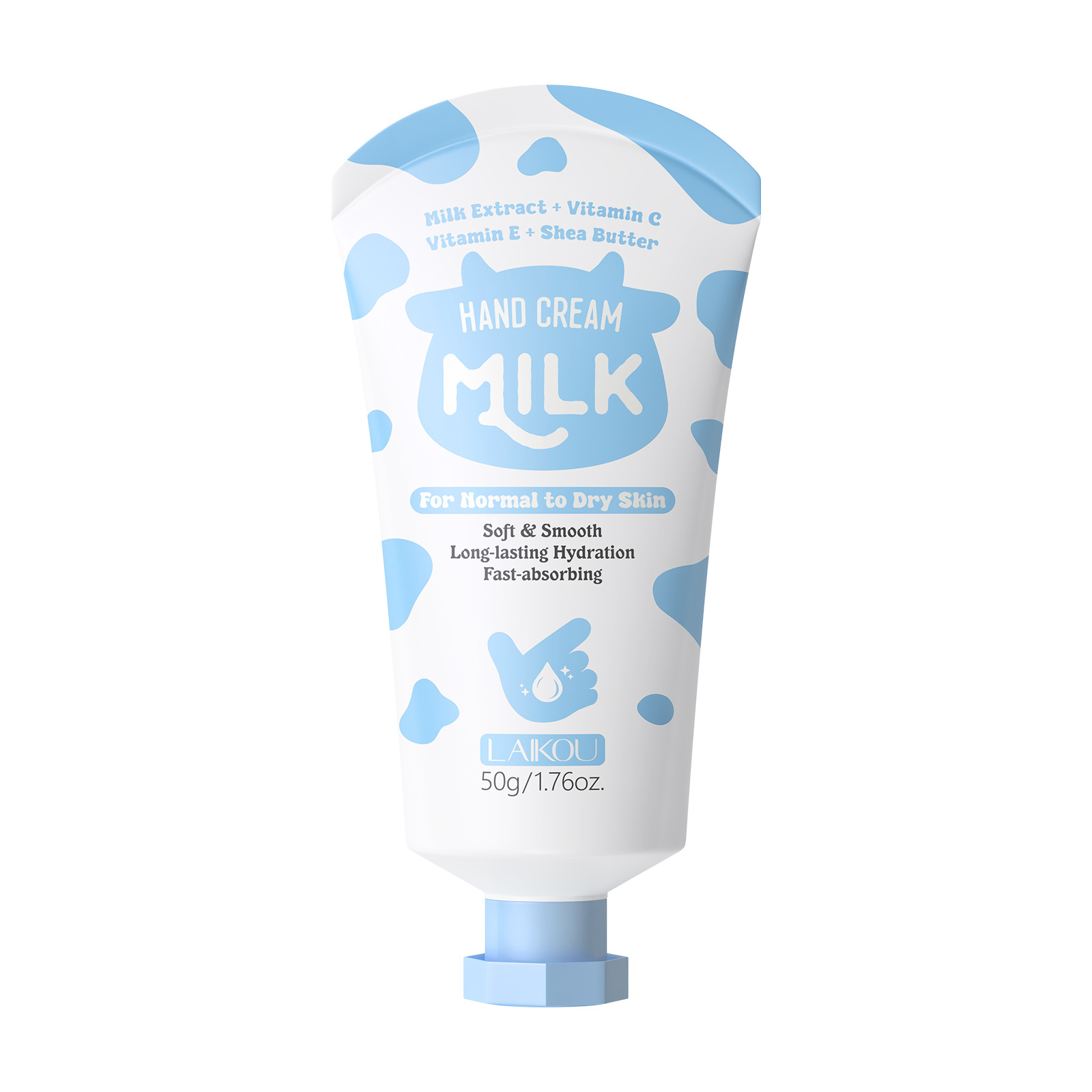 The new cross-border product LAIKOU Milk Hand cream 50G and Cream hydrates, moisturizes and nourishes the skin on hands Item Picture