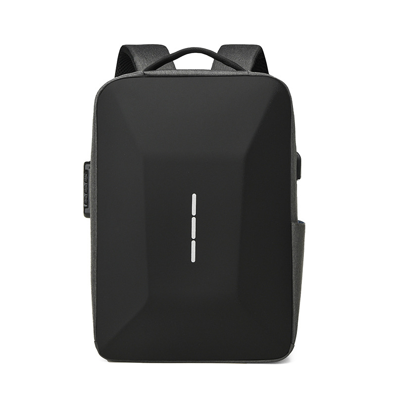 New cross-border hard-shell bag, casual and lightweight business backpack, men's cool backpack, 15.6-inch anti-theft computer bag for men details Picture