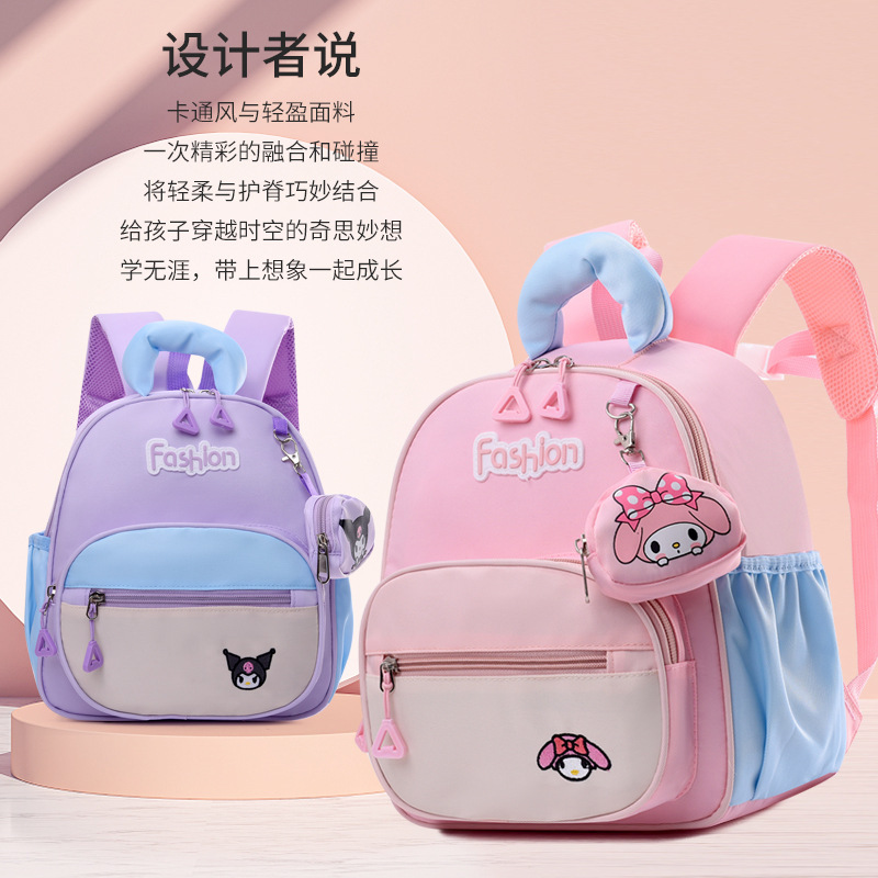 New children's schoolbags with cartoon prints, backpacks for small and middle classes in kindergartens, stylish girls' casual backpacks and travel bags details Picture