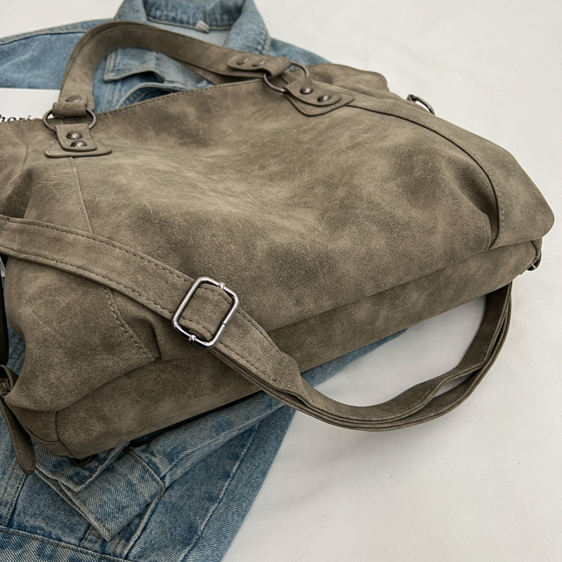 European Station Fashion commuter handbag for women 2022 New style casual single-shoulder bag, simple and elegant matte leather crossbody bag Specification drawing