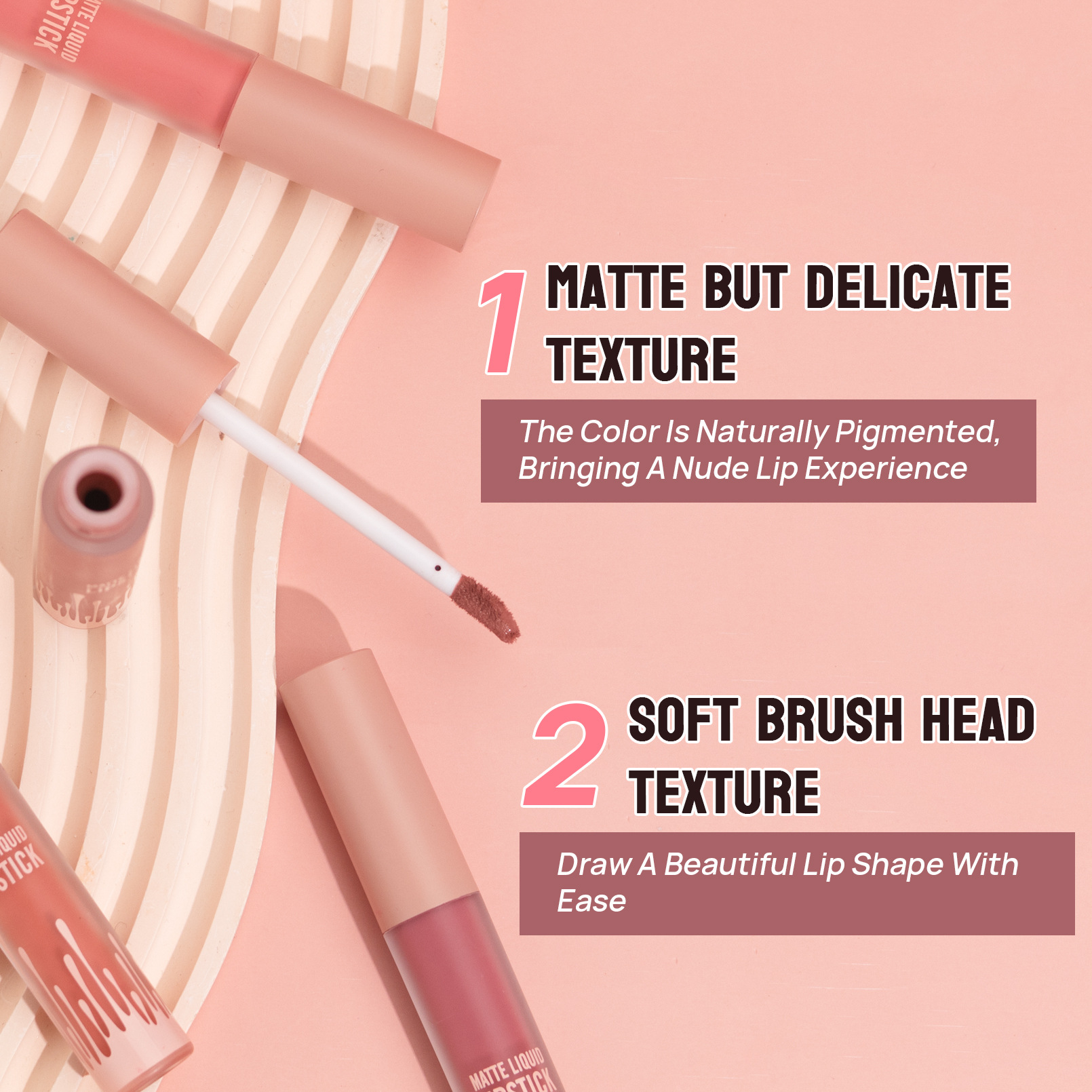 Hellokiss Matte Lip gloss Velvet Liquid Lipstick Cross-border New Product for long-lasting makeup and color display details Picture