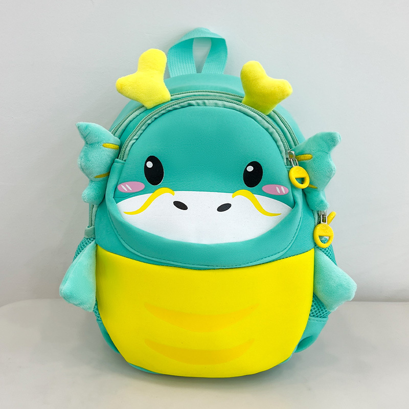 New kindergarten schoolbag, children's student animal dinosaur cartoon backpack, Little dragon preschool diving cloth backpack Application Scenario