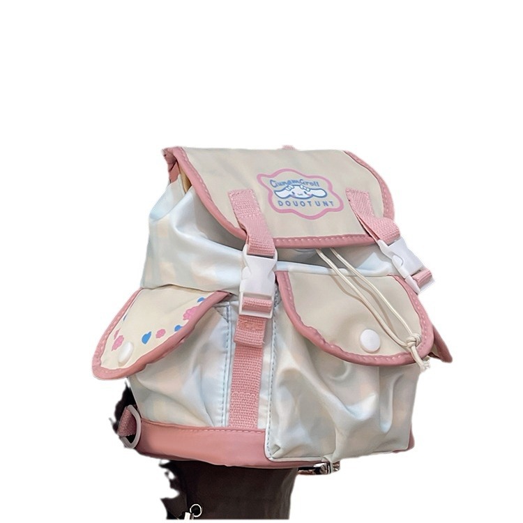 New Korean donut big ear collaboration backpack, student schoolbag, women's crossbody bag, and mini backpack with cinnamon dog Item Picture
