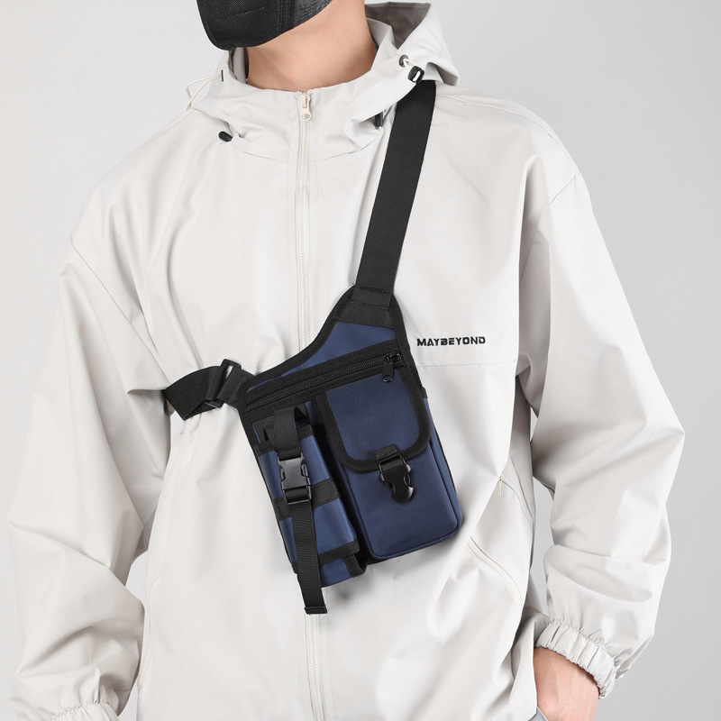 Water cup bag, shoulder bag, tactical bag, tool bag, chest bag, men's high-end backpack, shoulder bag, multi-purpose details Picture
