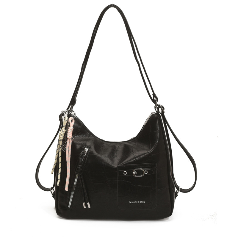 The 2025 summer new casual soft leather large-capacity tote bag is fashionable and versatile for commuting. It's a trendy single and double shoulder bag for women Item Picture