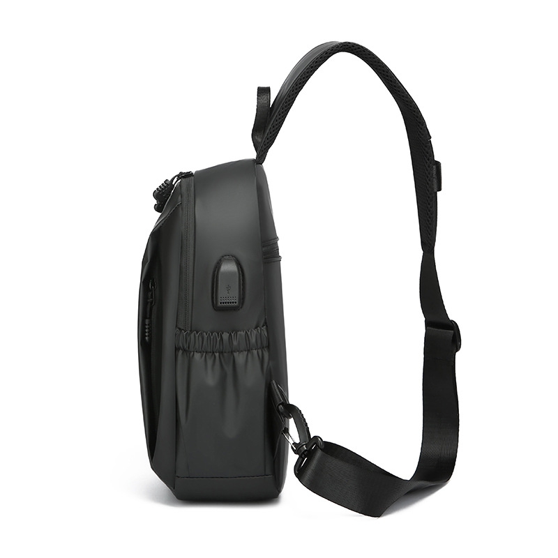 Men's crossbody bag, large-capacity chest bag, single-shoulder backpack, multi-functional men's bag, water-resistant chest bag, small bag, cross-border Specification drawing