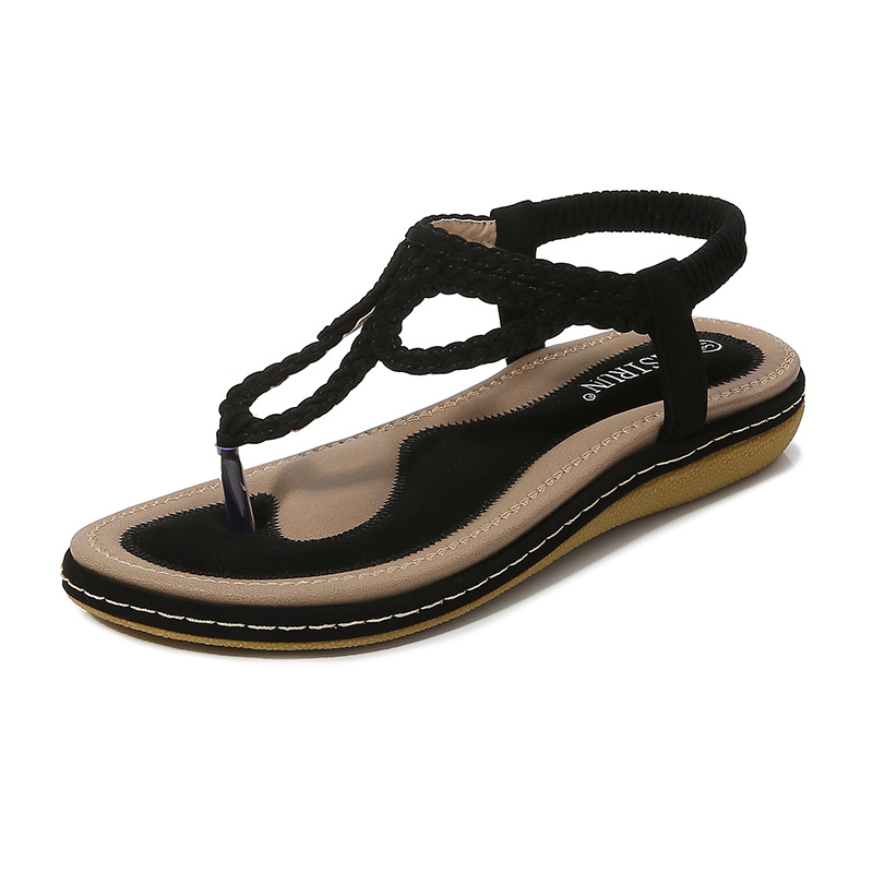 In 2025, Yirun's new summer collection of patchwork sandals for women features a simple, light and casual style with flat, large-sized flip-toe sandals Application Scenario
