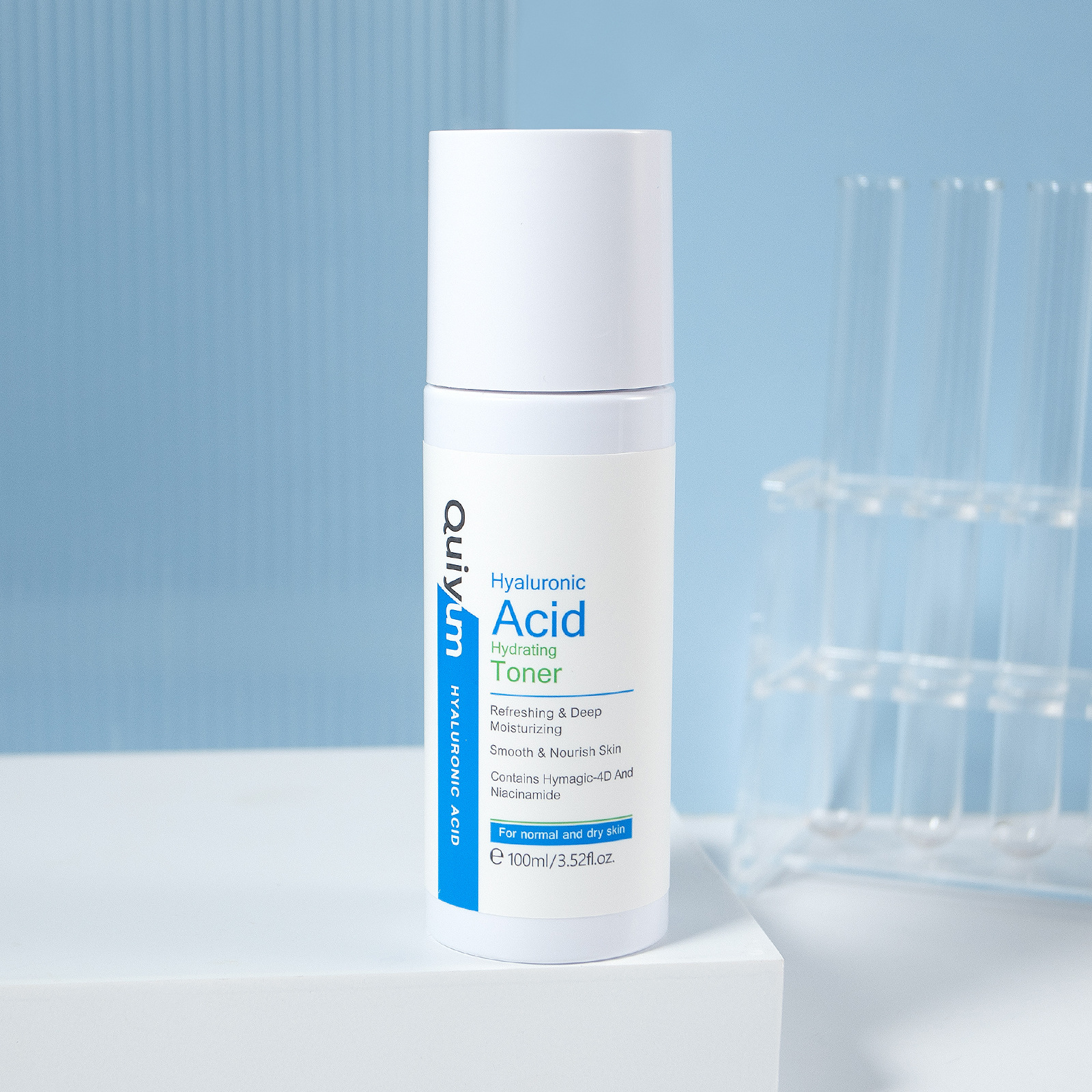 Cross-border quiyum Hyaluronic Acid Toner 100ml for hydrating, moisturizing, refining pores and brightening skin tone in stock full figure