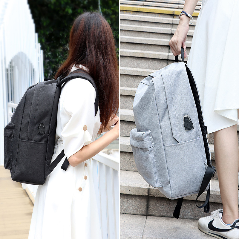 New cross-border fashionable student schoolbag, casual backpack, simple computer bag for men and women, 15.6-inch backpack Application Scenario