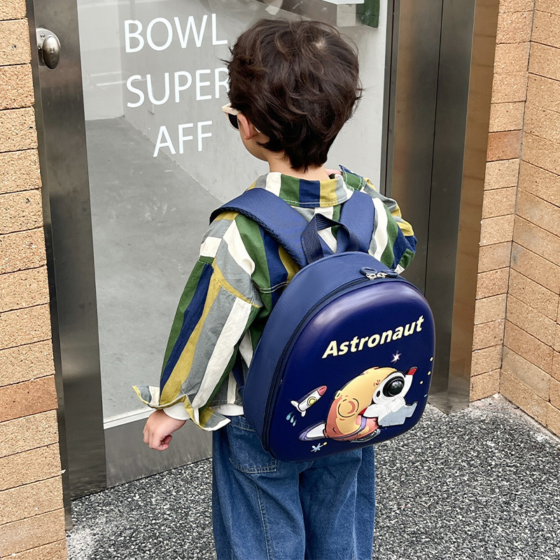 New eggshell children's kindergarten schoolbags, baby small schoolbags, boys' and girls' backpacks, cartoon casual flashing light backpacks Specification drawing