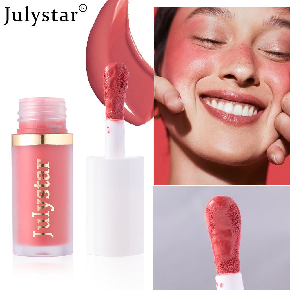 Julystar Facial Brightening High-Gloss Contouring Liquid, Lip Pearl Single Portable Moisturizing Blush Blush Wholesale details Picture