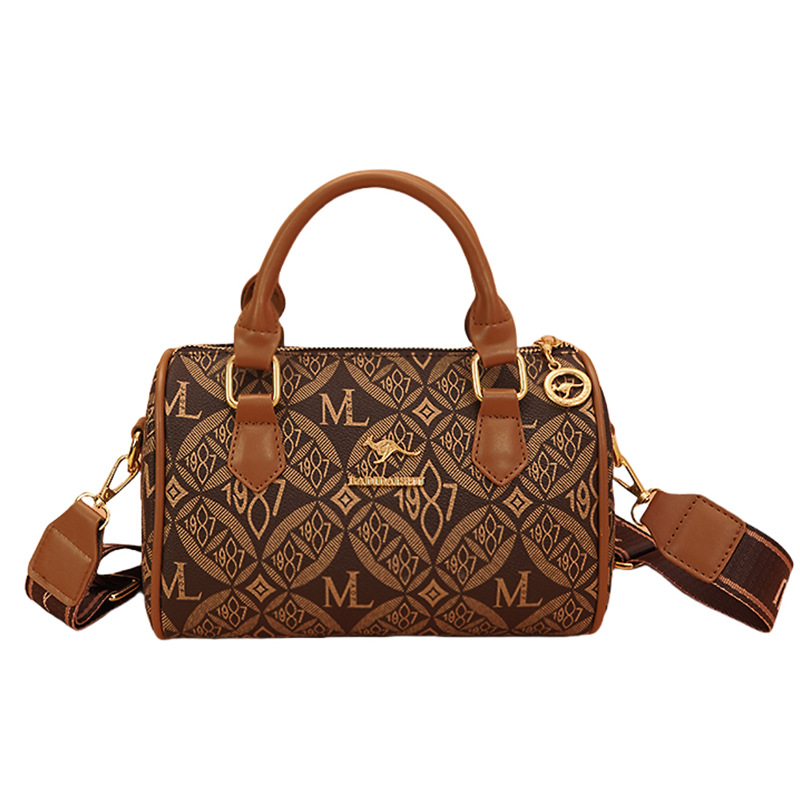 This year's popular cross-border handbag for women is the 2024 new printed letter texture light luxury Boston handbag and single-shoulder bag Item Picture