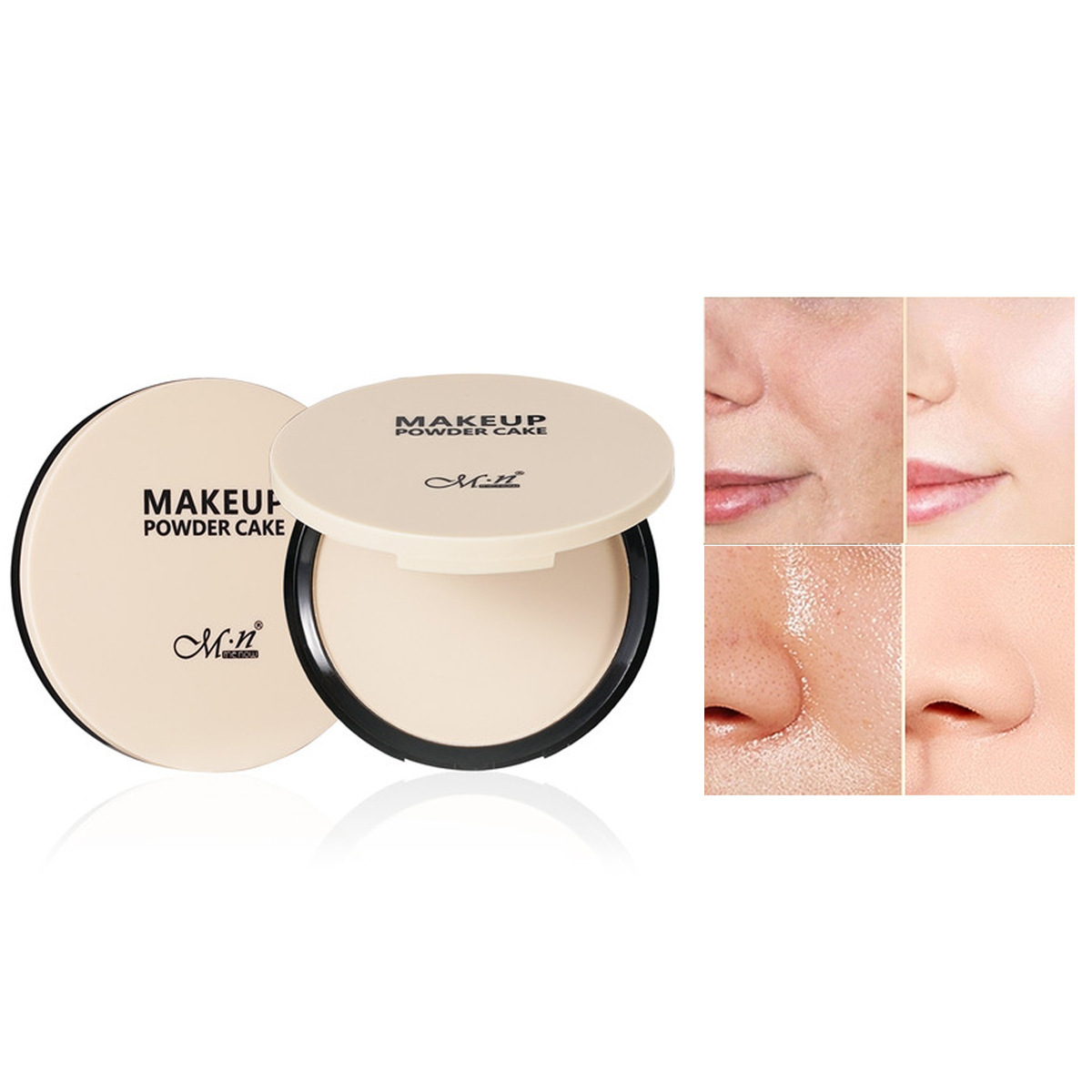 Menow large powder compact one-pat contour, brightening, matte fine powder, light and thin setting powder full figure