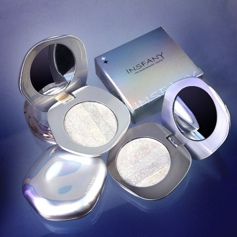 Cross-border exclusive small shell high-gloss sparkling diamond glitter baking powder facial brightening natural three-dimensional eye modification plate full figure