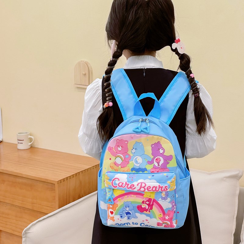 New children's schoolbag, cute and stylish cartoon little bear backpack for kindergarten girls, casual and versatile snack backpack Specification drawing