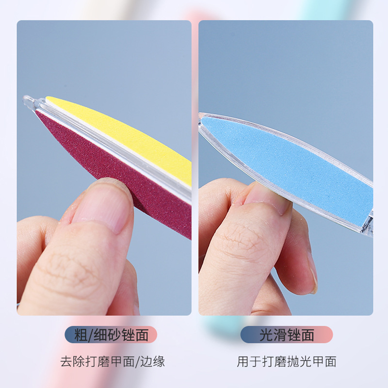 LMLTOP nail polish file strip, 6-sided nail file, single set, beauty salon nail polish grinding tool C0305 details Picture