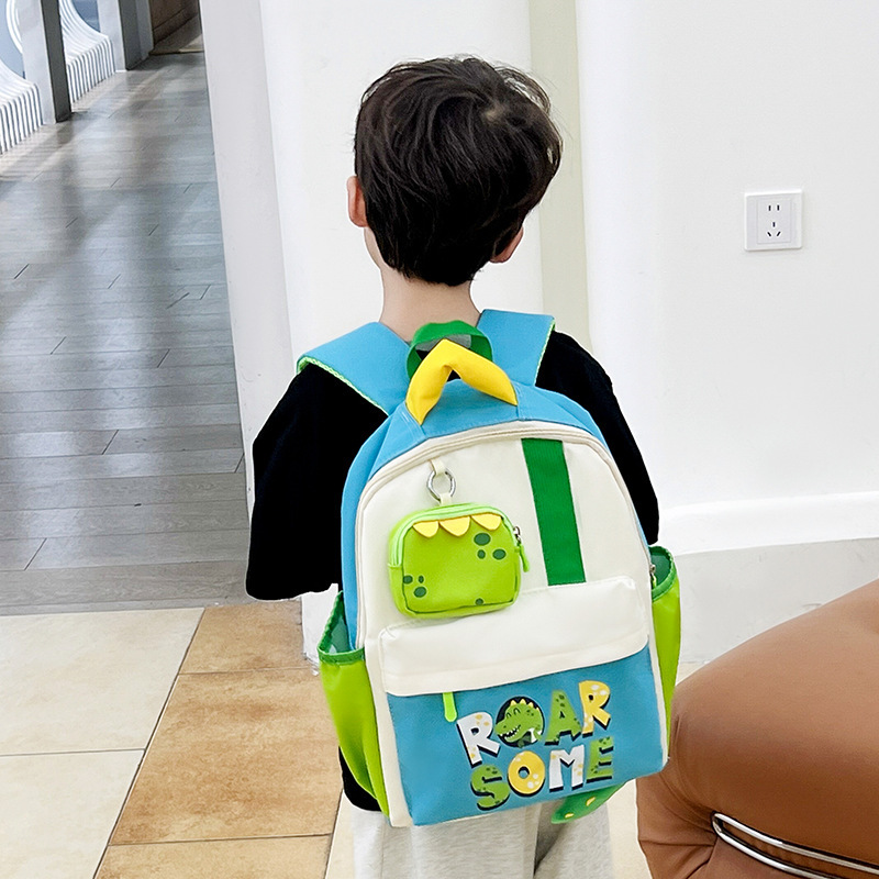 New 2024 children's backpacks with cartoon and cute prints for boys and girls, kindergarten schoolbags, and daily matching backpacks details Picture