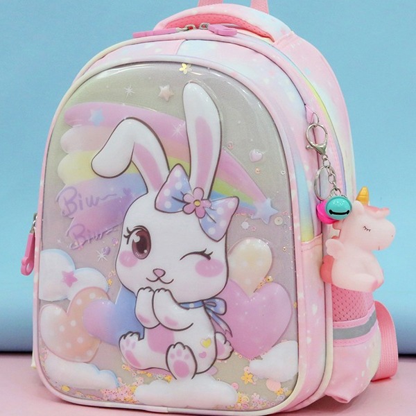 Kulomi schoolbag Girls' kindergarten Middle and senior class waterproof back-protecting sequined backpack Girls' Mermaid Backpack trend Item Picture