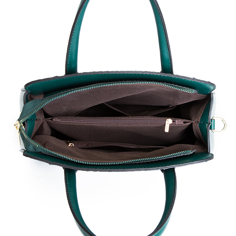 2022 New crocodile pattern single-shoulder crossbody hand-held women's bag, multi-piece set, mother-and-child bag, cross-border women's bag details Picture