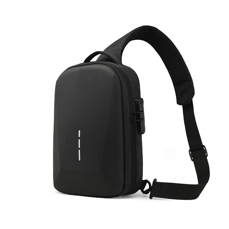 New cross-border chest bag for men, high-end cycling, large-capacity casual chest bag, single-shoulder men's crossbody bag, anti-theft shoulder bag Item Picture