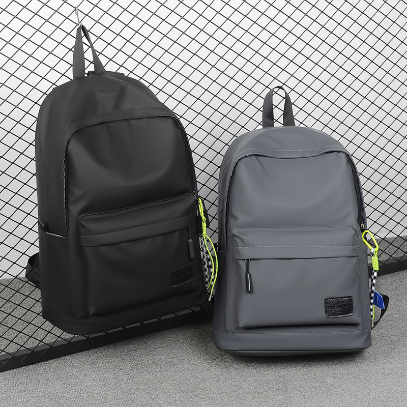 2023 New Korean-style personalized solid color backpack, large-capacity versatile casual schoolbag, fashionable and simple student backpack full figure