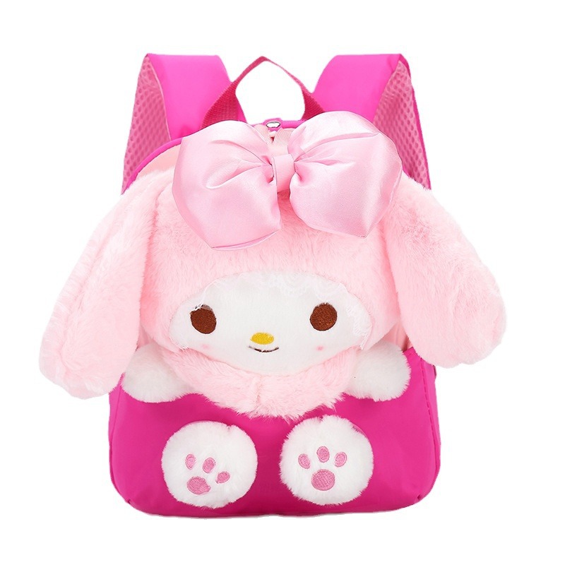 New plush backpack for children and kindergartens, cute cartoon plush schoolbag, and a travel and leisure backpack for girls Item Picture