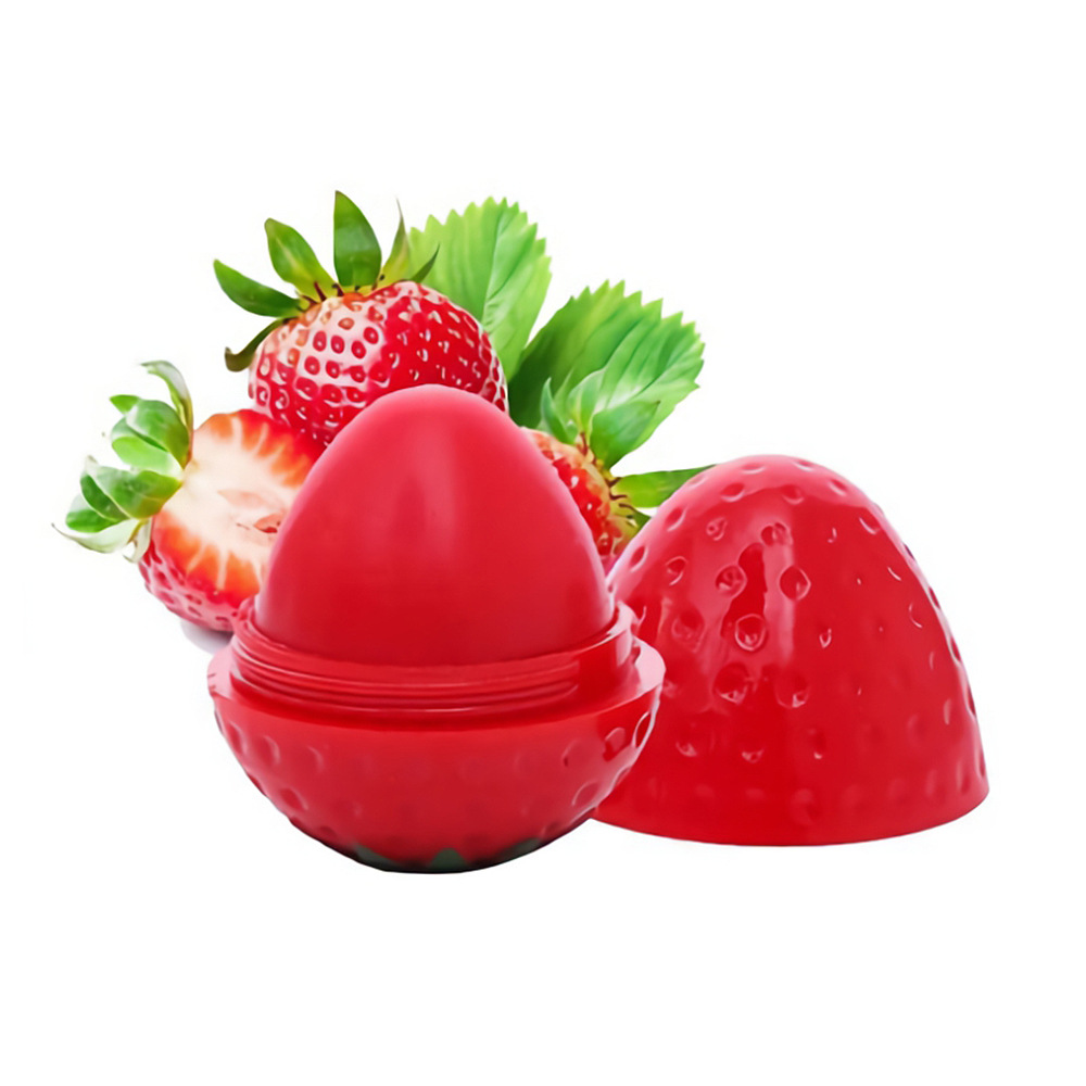 Cross-border bestsellers in Europe and America: hydrating and nourishing strawberry lip balm, moisturizing lip balm, fruit-flavored lip gloss, cosmetics, nude makeup Item Picture
