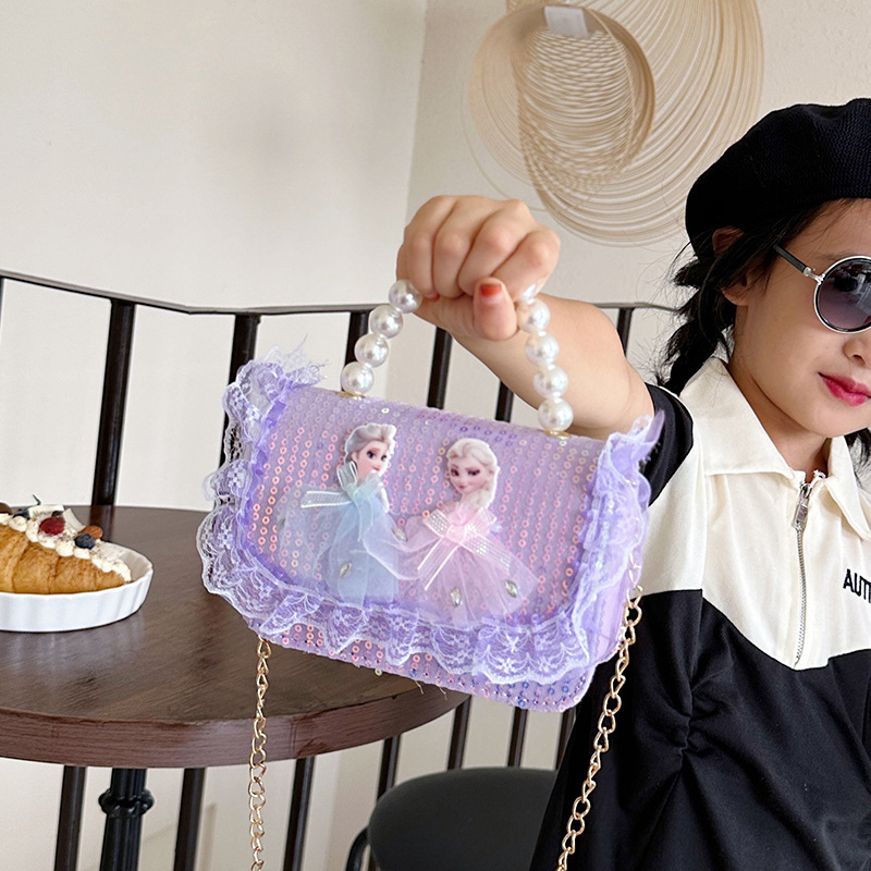 2025 New cute bow princess bag, pearl hand-held, fashionable and versatile, single-shoulder crossbody bag, coin purse, Korean version Application Scenario