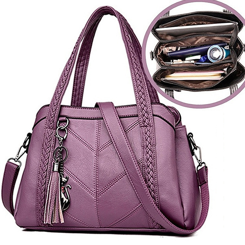 New Suzhou European and American tote bags, trendy large-capacity handbags, single-shoulder crossbody bags, cross-border women's bags full figure