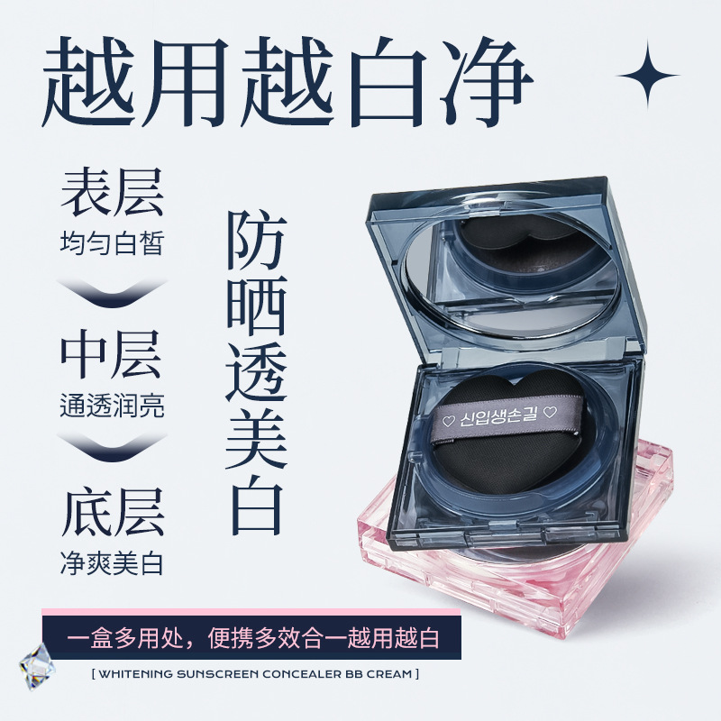 New Skin Magnolia Whitening Sunscreen BB Cream Cushion Cream Concealer Face Waterproof Long-lasting Makeup Not Easy to Smudge 50x Sunscreen Application Scenario