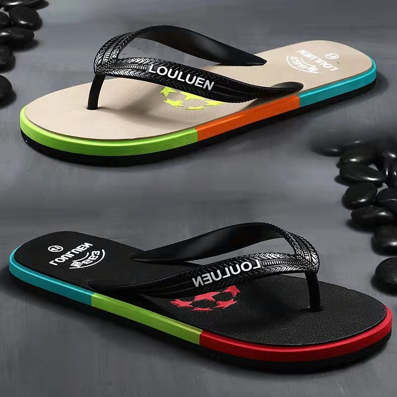 2025 Cross-border summer flip-flops for men, rubber outdoor casual beach slippers, and flip-flops for outerwear, foreign trade full figure