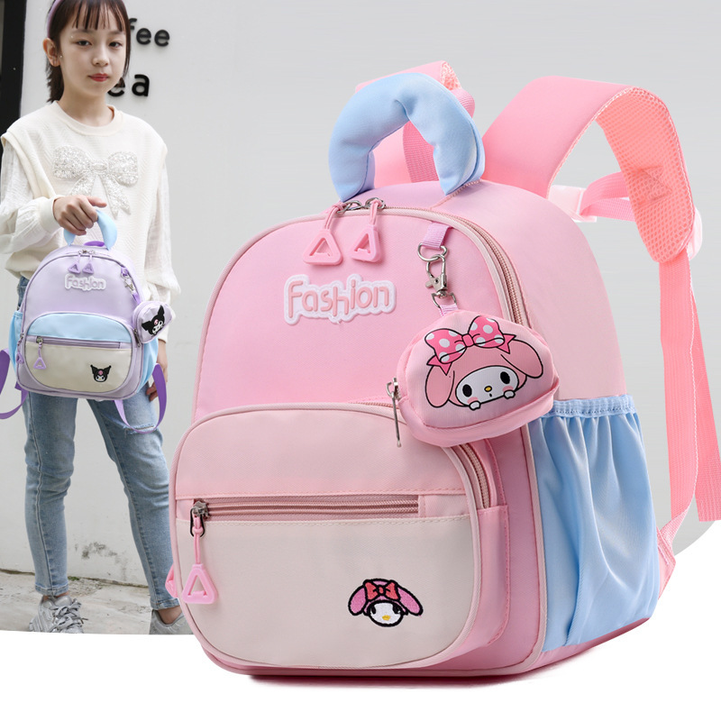New children's schoolbags with cartoon prints, backpacks for small and middle classes in kindergartens, stylish girls' casual backpacks and travel bags Specification drawing