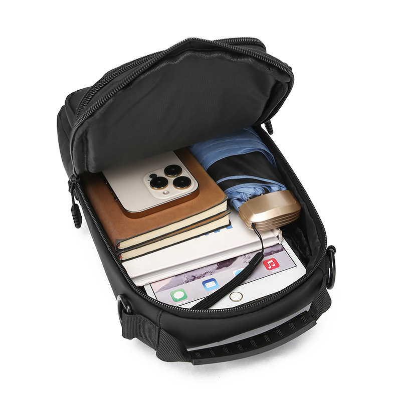 New men's fashion sports large-capacity crossbody bag, multi-functional business backpack, best-selling storage bag, chest bag, cross-border Item Picture
