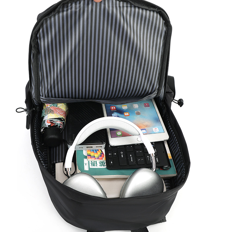 New Korean-style men's backpacks, large-capacity, simple commuting computer bags, school bags for junior and senior high school students, cross-border trade Item Picture