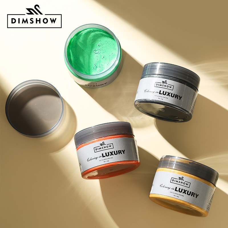 DIMSHOW Disposable colorful Styling Hair wax, natural and colorful, Grandma gray, silver and blue Specification drawing
