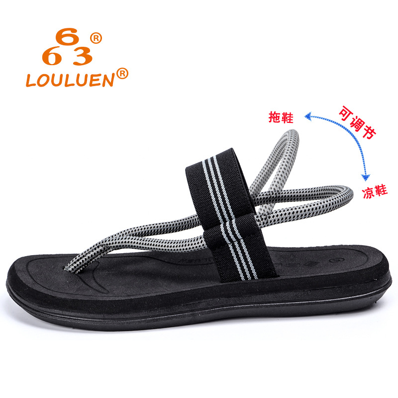 2025 Summer Men's flip-flops and sandals dual-purpose couple's flip-flops, beach casual cool slippers wholesale trendy brand Specification drawing
